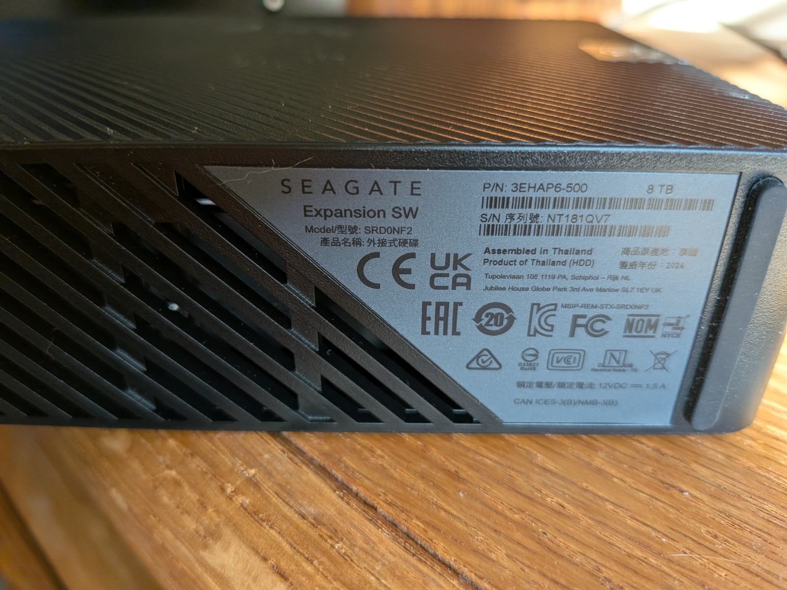 Seagate Expansion Desktop Drive 8TB USB 3.0 External HDD 3.5in Black SRD0NF2