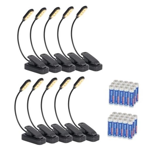 10 Pack Book Lights, Reading Lights for Books in Bed-Eye Caring 3 Style 5