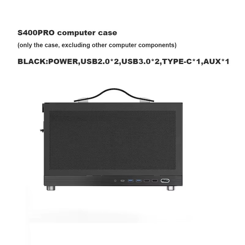 TUMMASTER S400PRO Mini ITX PC Case 10.8L Mesh Panel SFX PSU Support