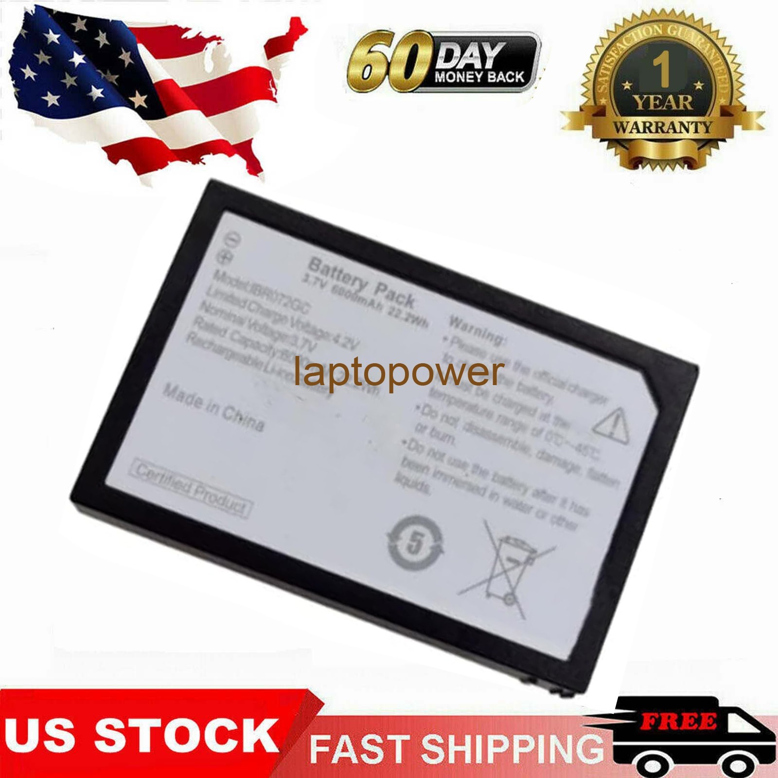 IBR072GA 6000mAh/22.2Wh Replacement Battery for IES Kami IBR072GC AD201-1 Series