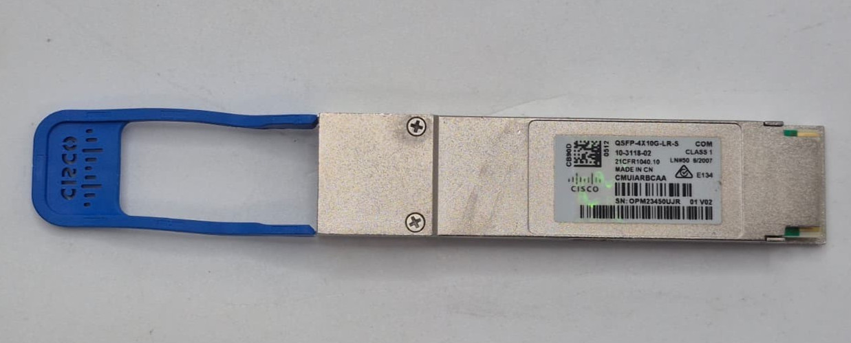 CISCO QSFP-4X10G-LR-S 4x10GBASE-LR MPO QSFP Module 10-3118-02