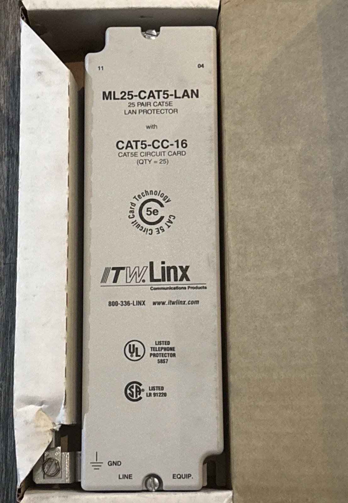 ITW Linx MultiLine Panel Surge Protector Cat 5E ML25-CAT5-LAN 25 