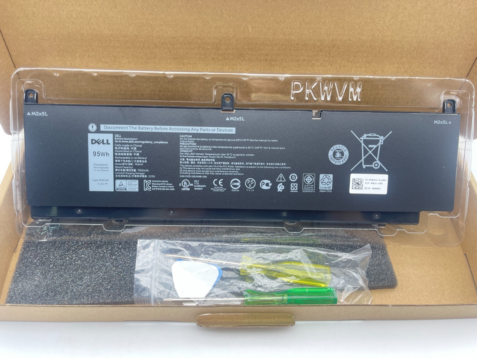 Genuine PKWVM Battery For Dell Precision 7550 7560 7750 7760 C903V 447VR CR72X