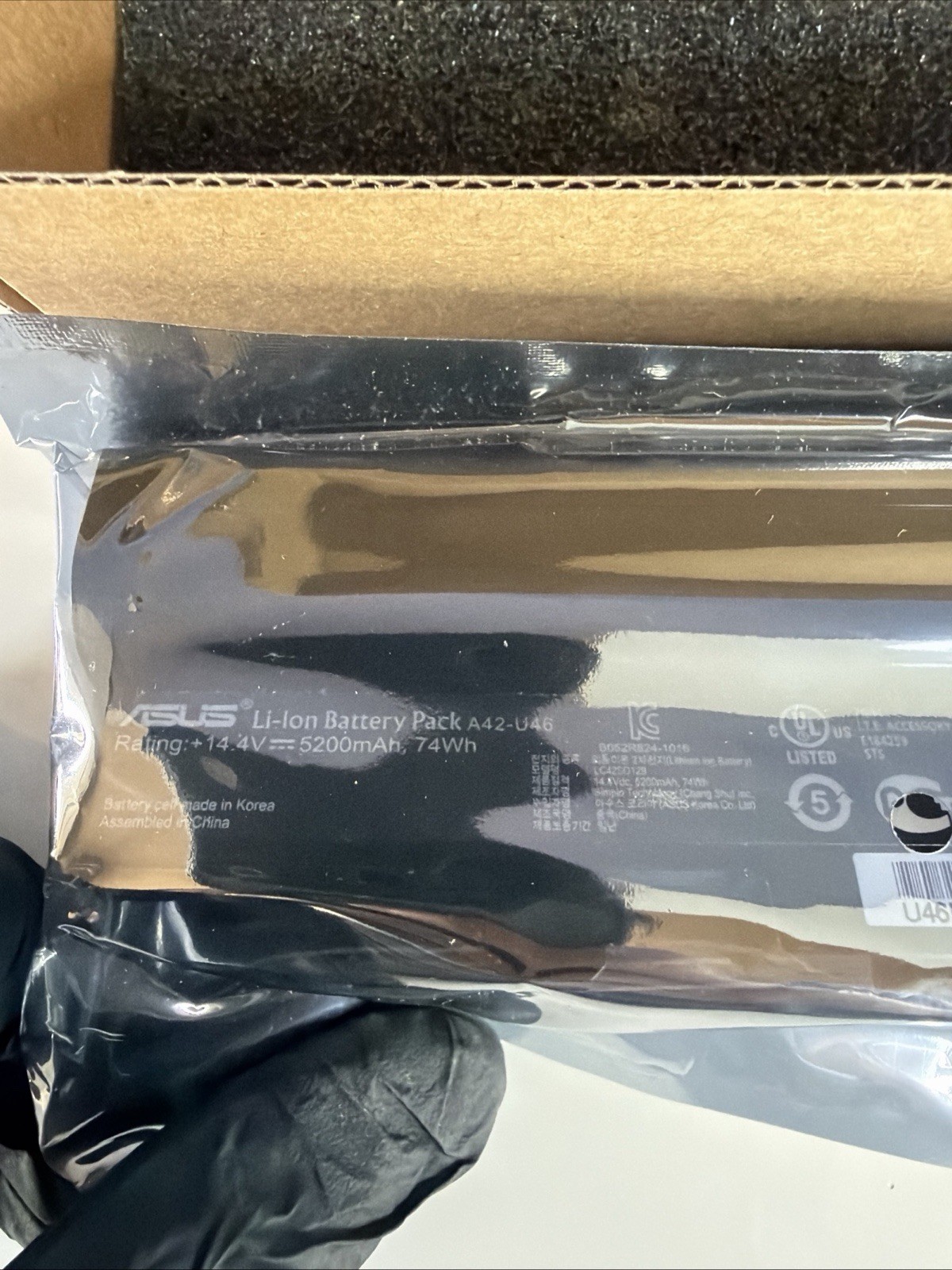 For ASUS A42-U46 Battery 14.8V 5200MAH For ASUS U46 U56 A32-U46 A41-U46