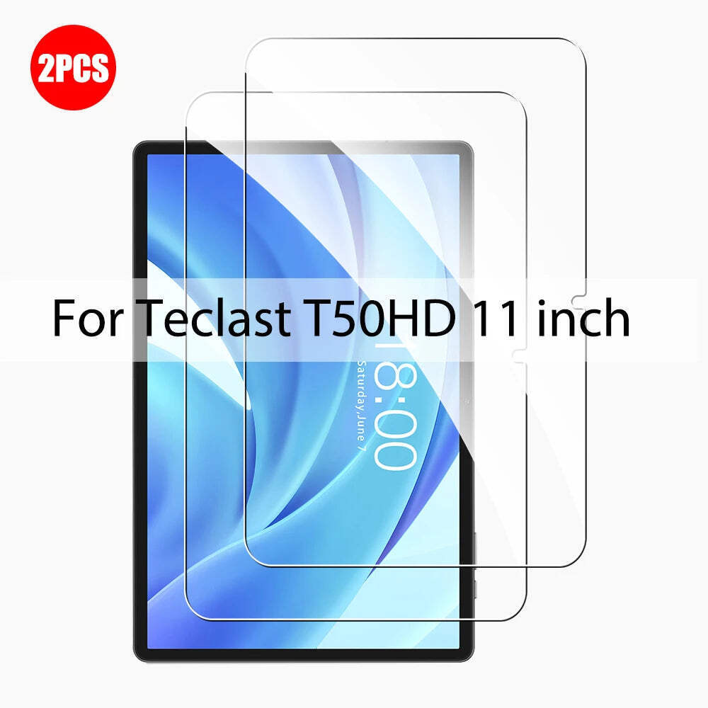 2PCS Tempered Glass Screen Protector for Teclast T50 Pro T65 Max T60 M50 Pro HD