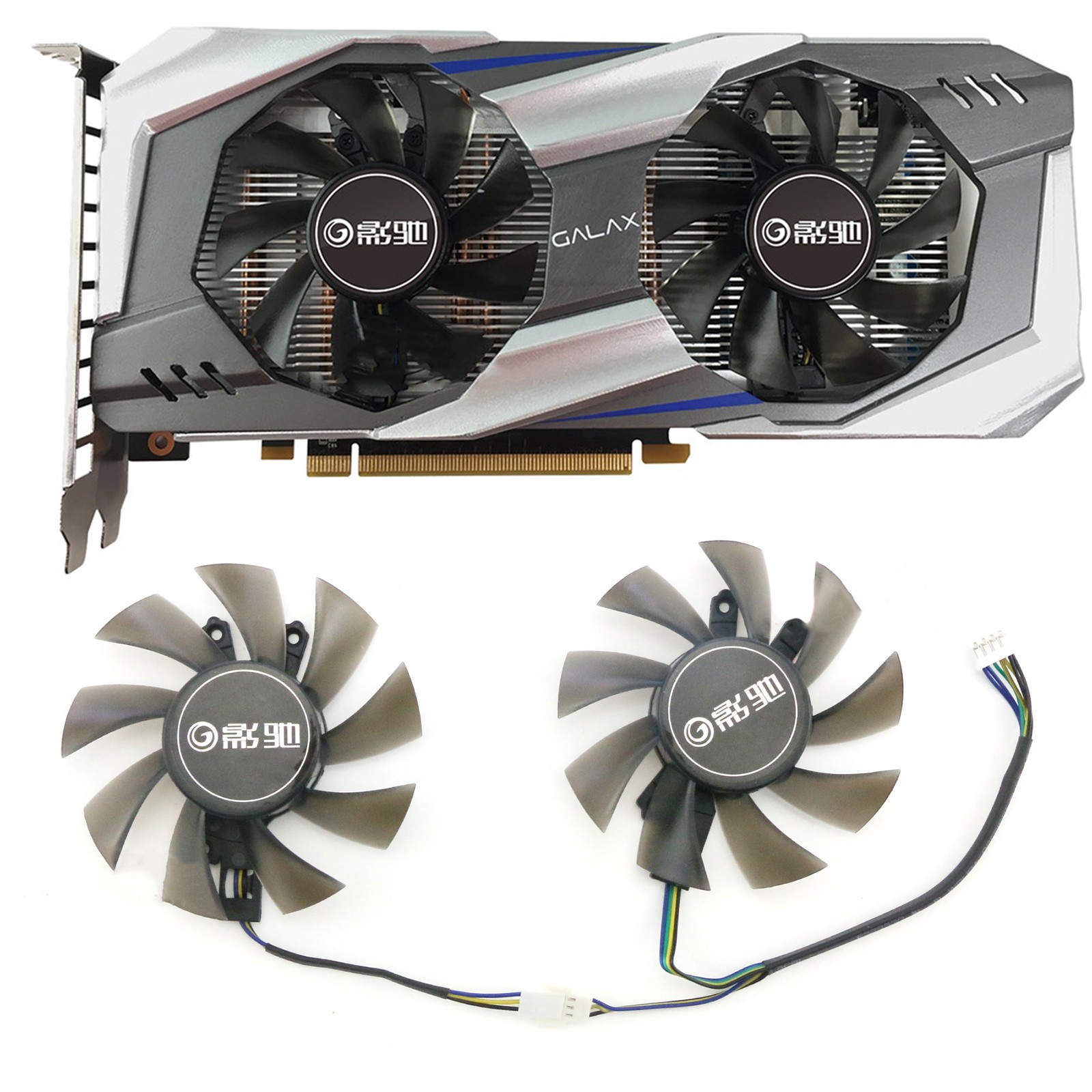 2PCS GA82S2H Graphics Card Cooling Fan Replacement For GALAX P106-100 3GB/6GB