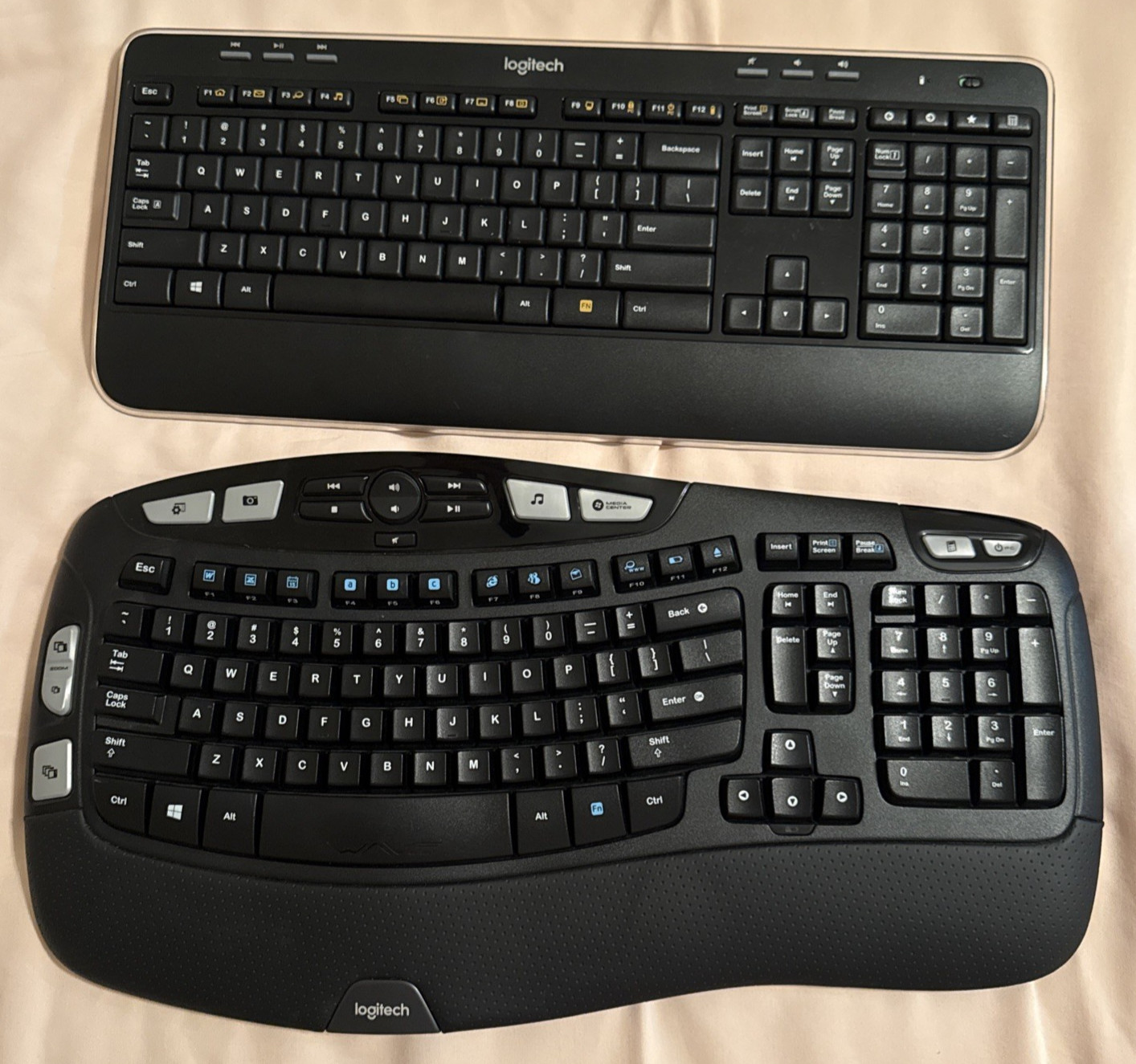Lot Bundle Logitech K350 & K520 Wireless Keyboards OEM Tested No USB Receivers