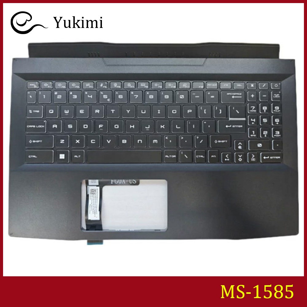 MS-1585 FOR MSI GF66 BlackLaptop C Shell Cover With Colorful Backlit keyboard
