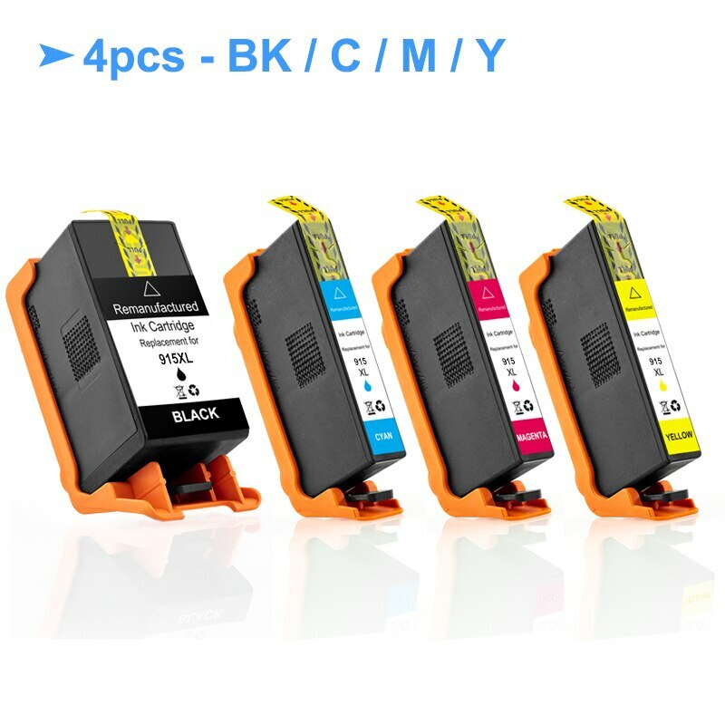 4colors  HP 915XL Compatible Ink Cartridge For HP 8010 8012 8015 8017 8020 8025