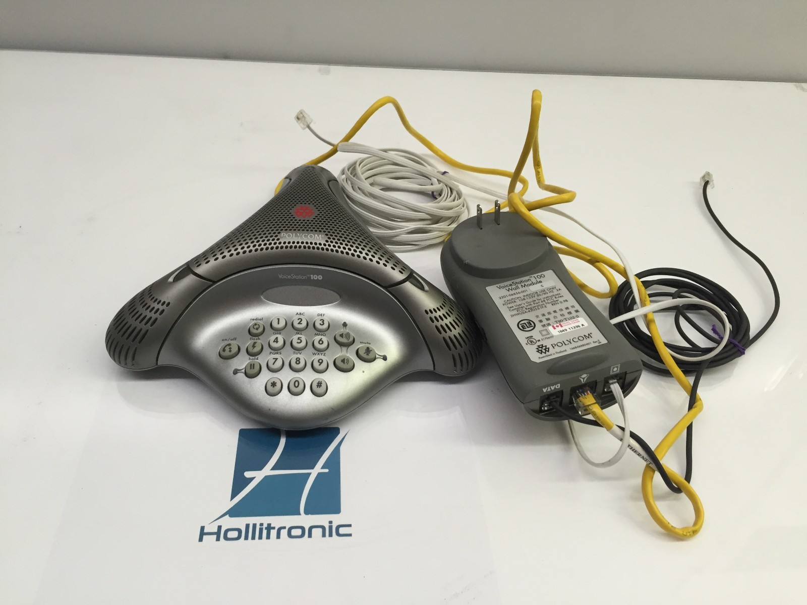 Polycom VoiceStation 100 Conference Phone 2201-06846-001 W/ 2201-06856-001