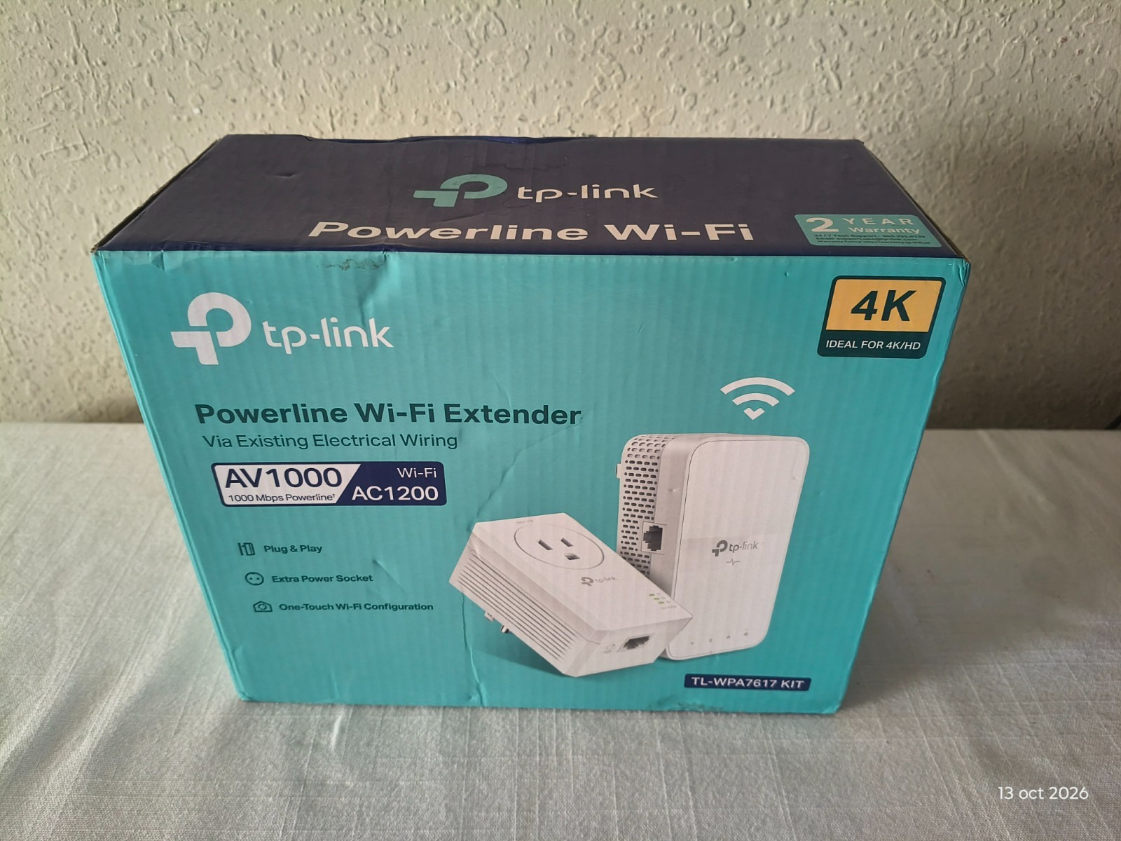 TP-Link TL-WPA7617 KIT AV1000 Powerline WiFi Extender AC1200 Gigabit