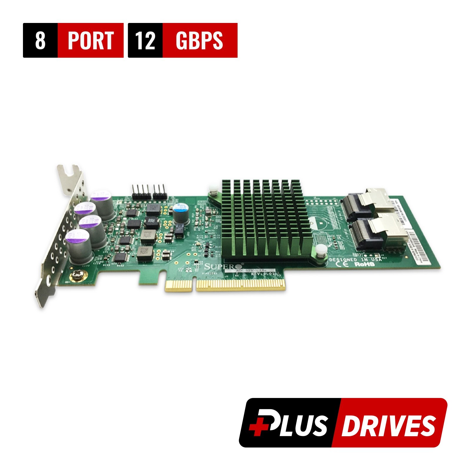 AOC-S2308L-L8I Supermicro 12Gb/s 8 Port SAS/SATA PCIe 3.0 x8 High & Low Profile