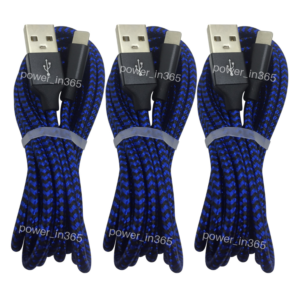 3Pcs 6Ft Braided USB Charging Cable For iPhone 13 12 11 8 7 XR iPad Charger Cord