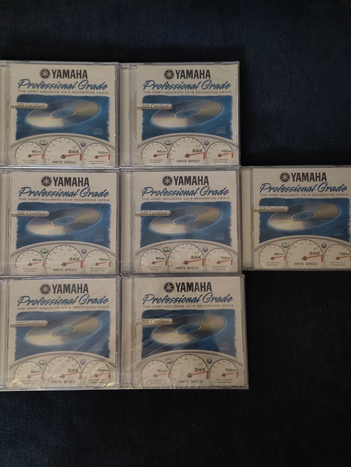 Yamaha Professional Grade CD-R 700mb 80 Min Lot of 7 New/Sealed