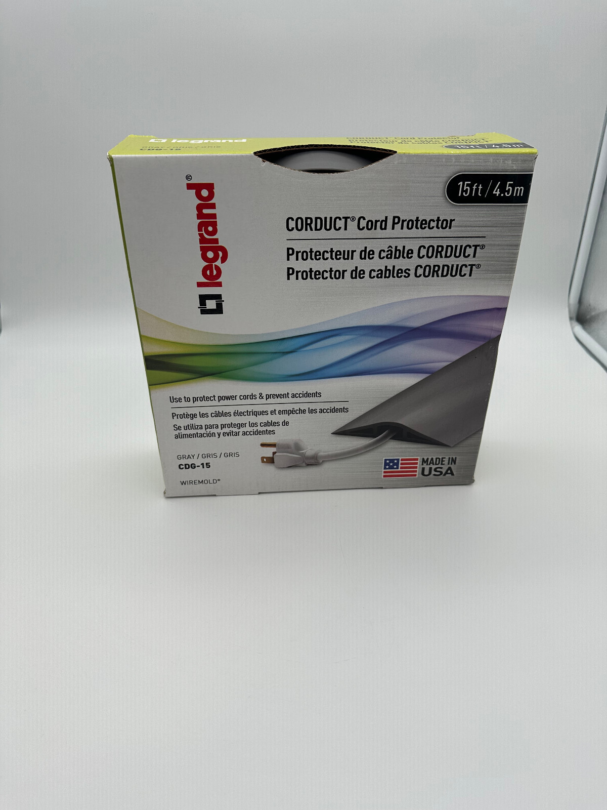 Legrand CDG-15 New in Box Cord protector Wire Grey - Made in USA.