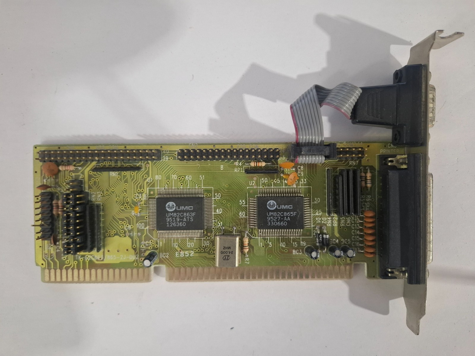 Vintage 16-bit ISA Multi-I/O Controller Card TK-82C863/865-2J-D02 UMC - UNTESTED