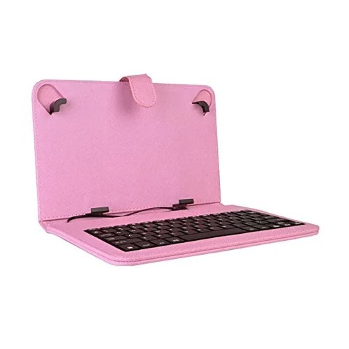 Digital2 9" Micro USB Keyboard Case for Android Tablets w/ Keyboard - Pink
