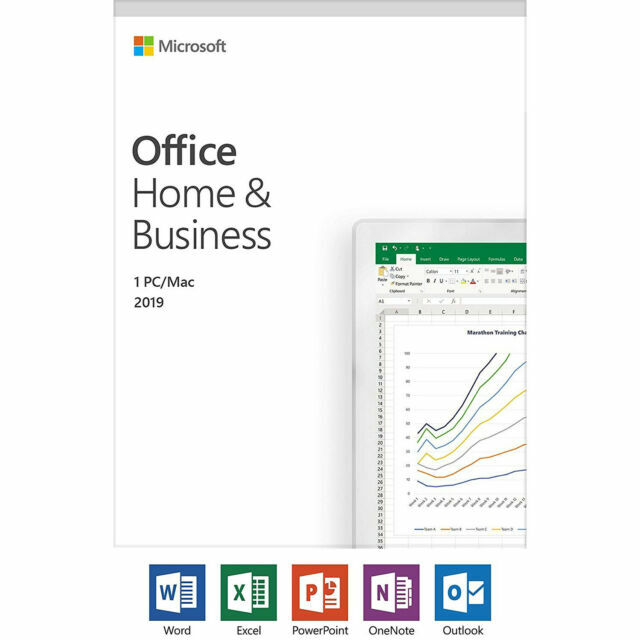 Microsoft Office Home & Business 2019 NEW Unredeemed Retail Key Card 1 PC/Mac
