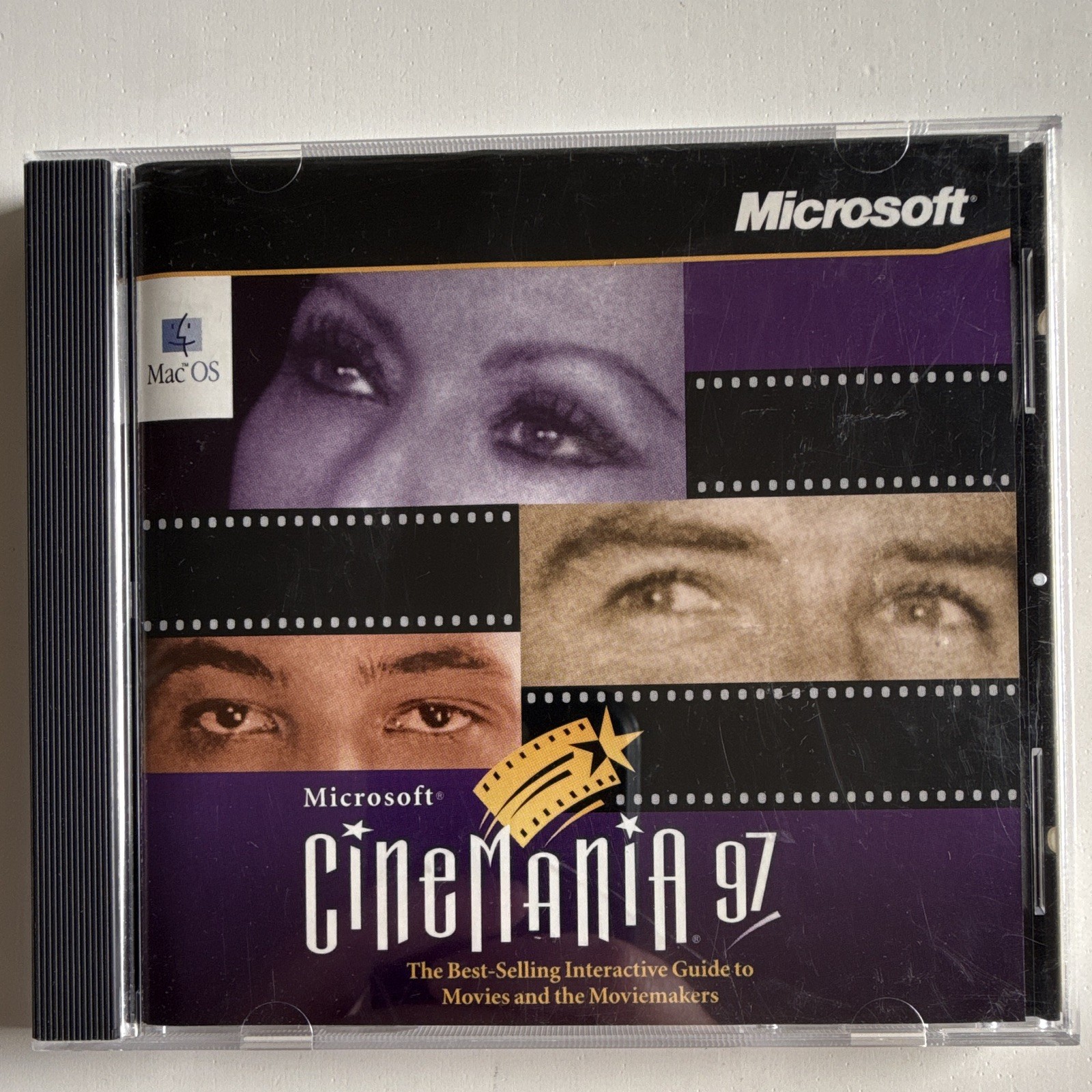 Microsoft Cinemania 97 CD-ROM PC Mac OS Vintage Movie Database Software