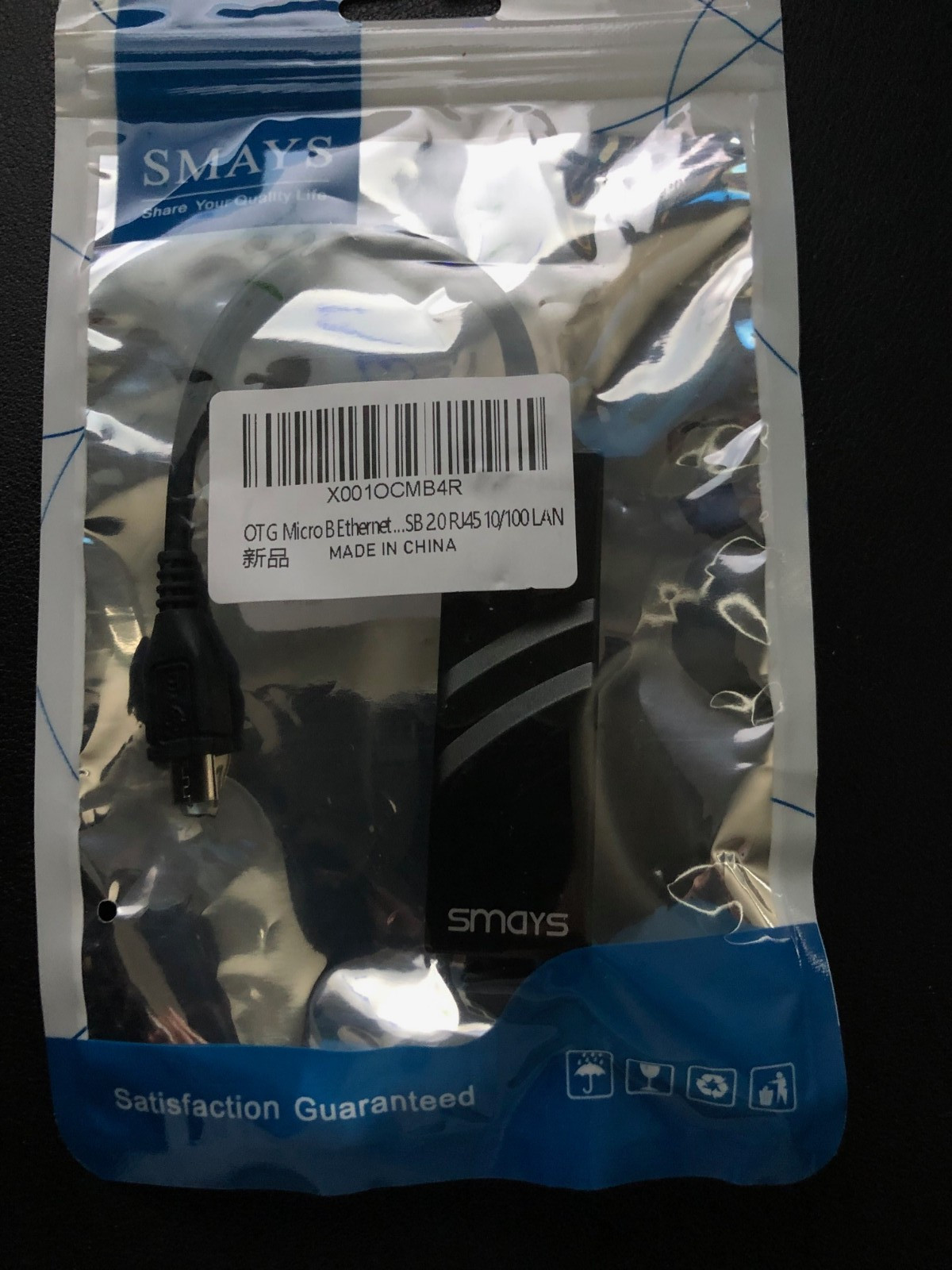SMAYS OTG Micro B Ethernet Adapter