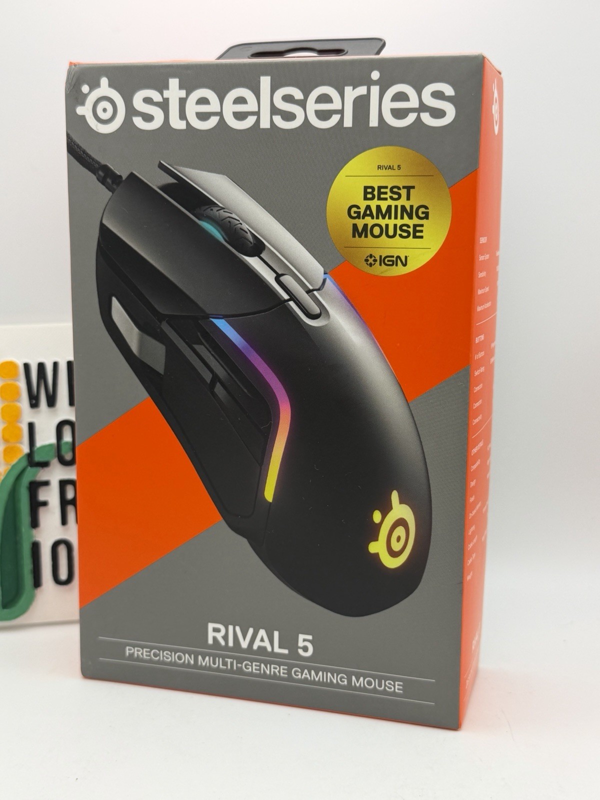 BRAND NEW SEALED STEEL SERIES Rival 5 RGB Precision Optical Gaming Mouse Black