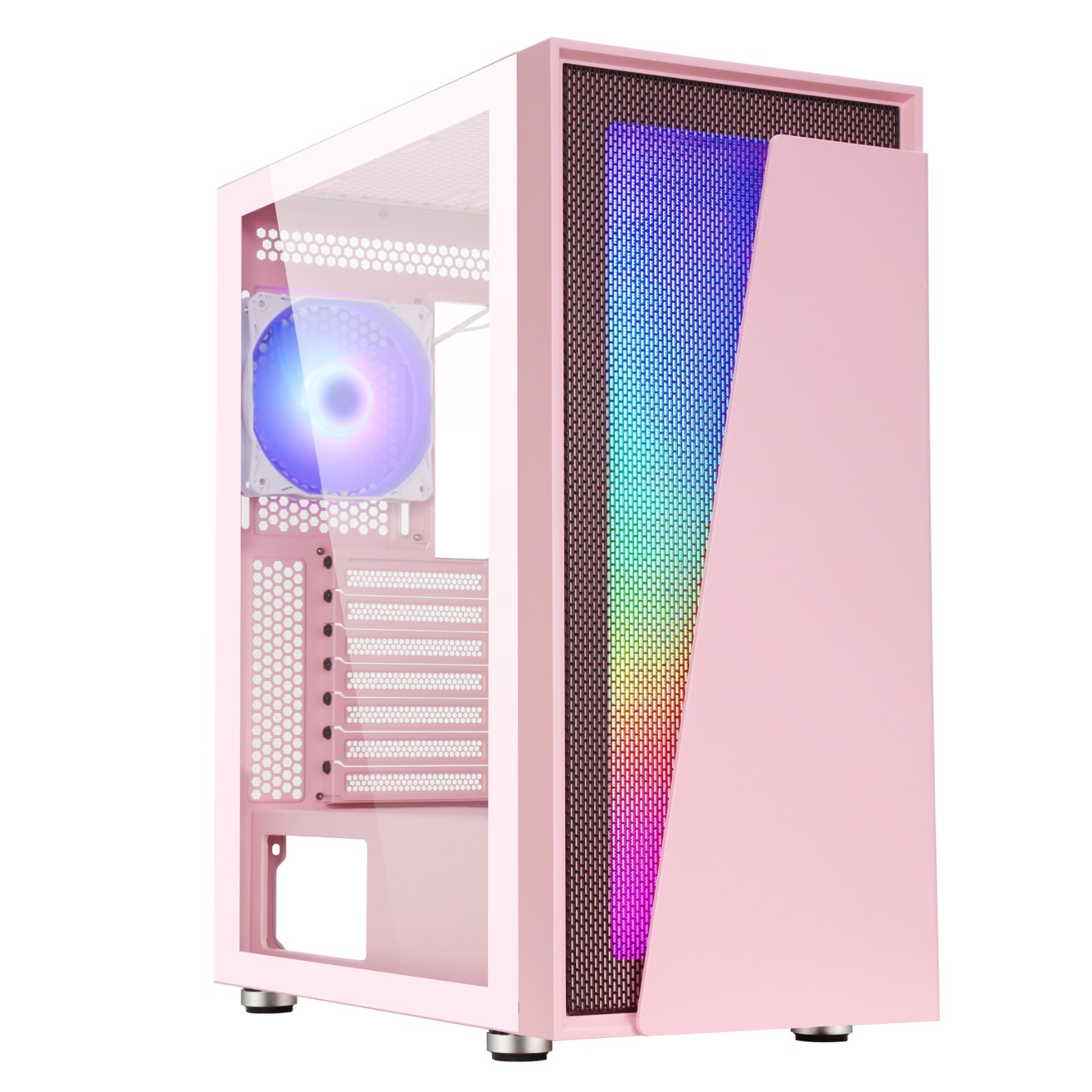 Prebuilt Gaming PC 2TB SSD Storage NVME 16GB RAM RGB PINK TOWER AMD RYZEN CPU