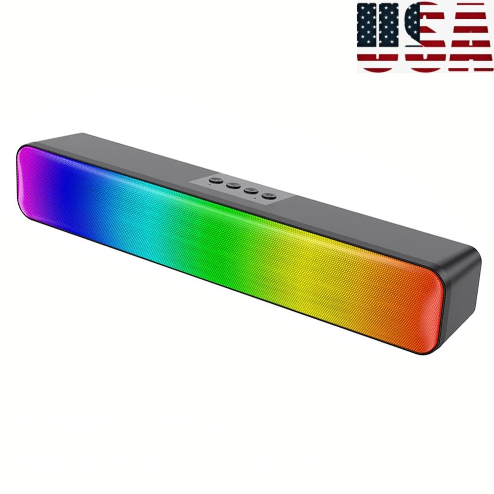 Wireless Speaker RGB Wireless Speaker Bluetooth-Compatible USB Powered for PC