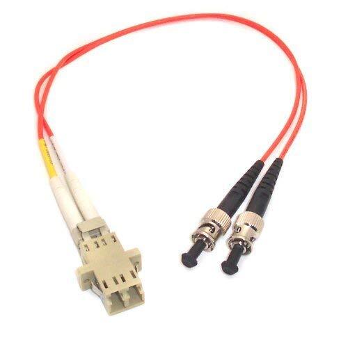 1FT Fiber Optic Adapter Cable LC F ST M Multimode 62.5/125 Duplex Patch Cable