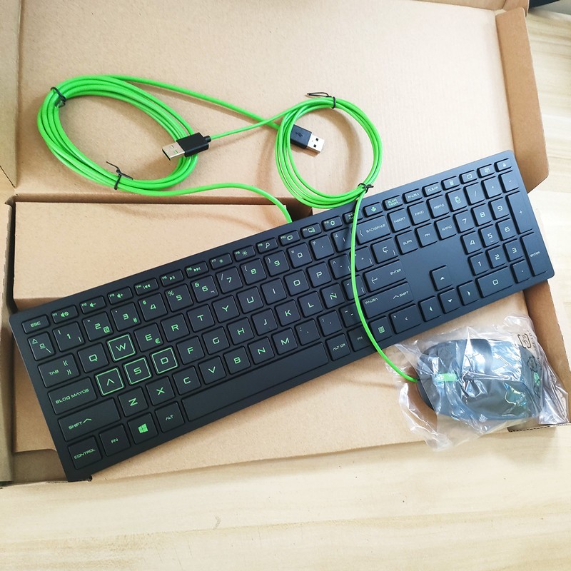Spanish layout USB wired keyboard and mouse set for HP TPC-P001K TPC-P001M