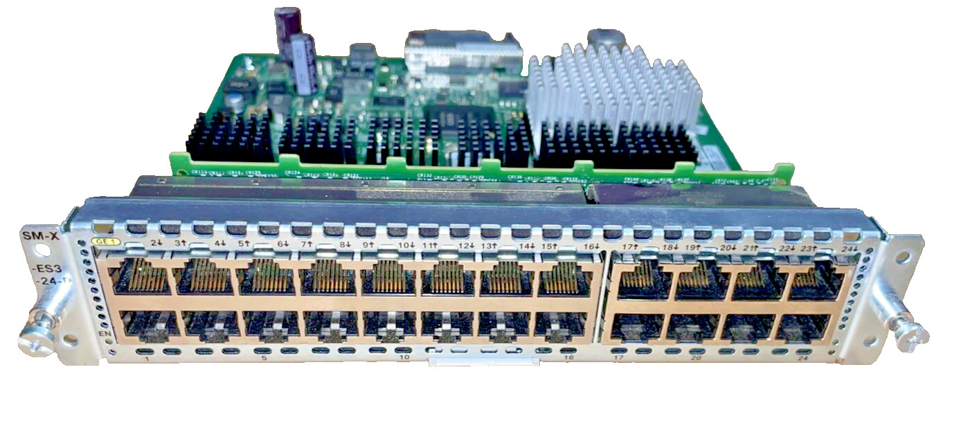 Cisco SM-X-ES3-24-P 24-Port Gigabit PoE+ Switch Module MACSec Tested