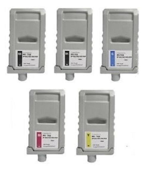 Ink for Canon ImagePROGRAF iPF830 iPF840 iPF850 / PFI-707 MBK C M Y Cartridges