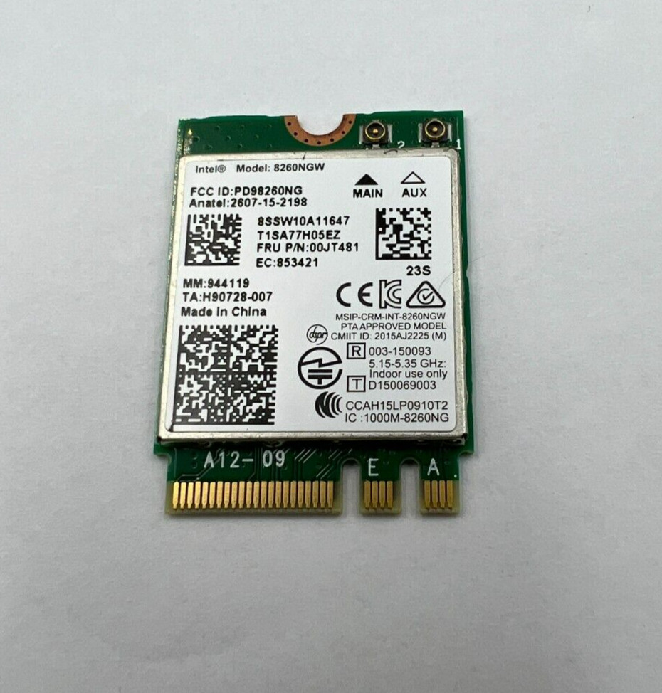 Lenovo Flex 4-1470 Series Wireless Card 8260NGW FRU 00JT481 (K16-28)