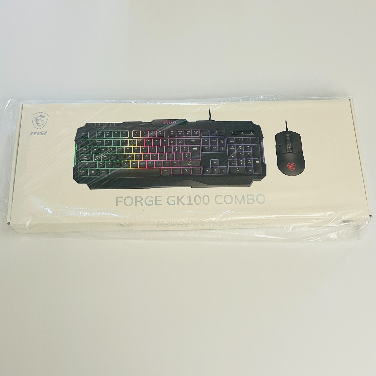 NEW & SEALED MSI Forge GK100 Combo – Gaming RGB Keyboard & Mouse Set - Black