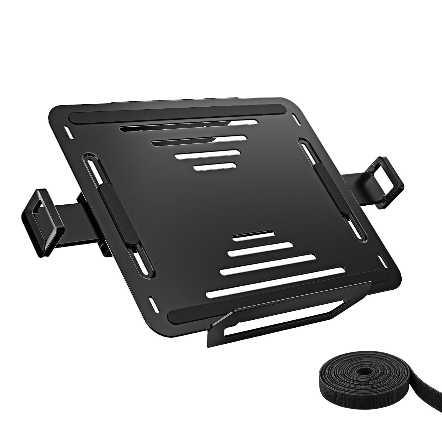 Heavy Duty Adjustable Laptop Tray for Monitor Arm 12"-18" Steel Desk Organizer