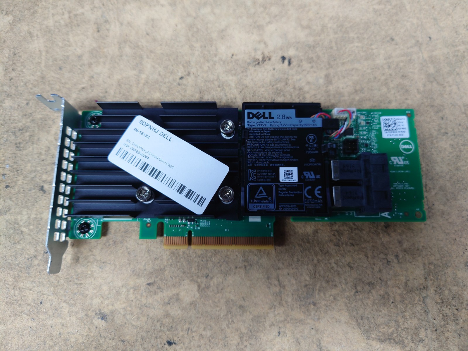 Dell PERC H740P SAS RAID 8GB Cache 12Gb/s PCI-e 0DPNHJ
