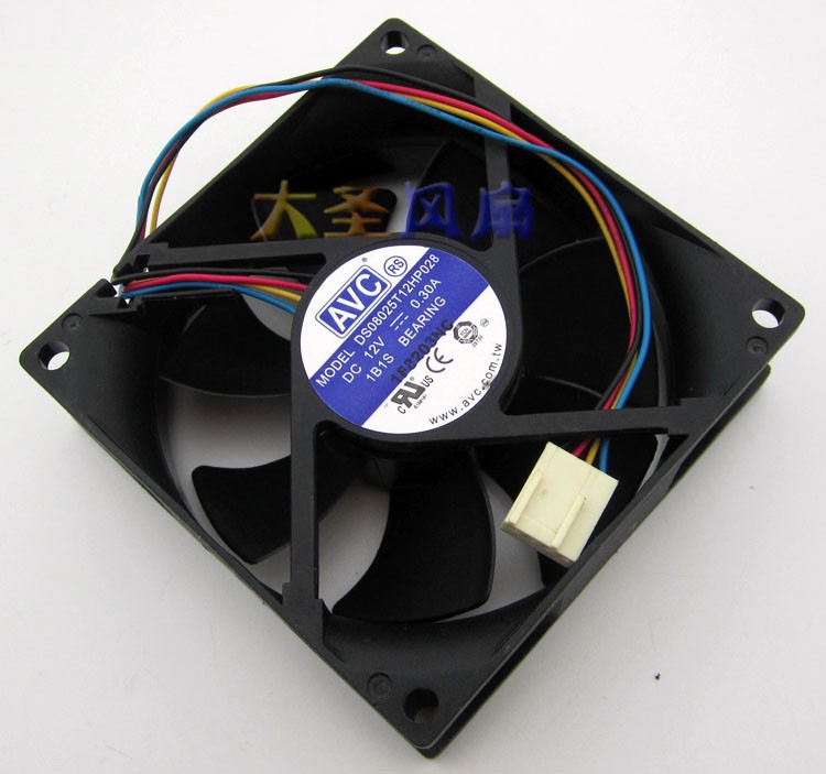 New For AVC 8CM 4-wire CPU Ball Fan PWM Speed Control DS08025T12 HP028 0.30A
