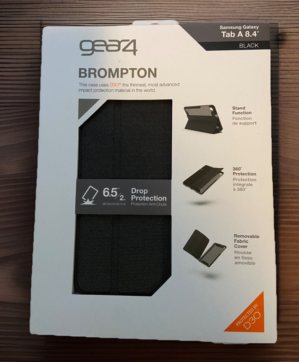Gear4 Brompton Folding Case for Samsung Tab A8.4  With 6.5 Drop Protection- NEW