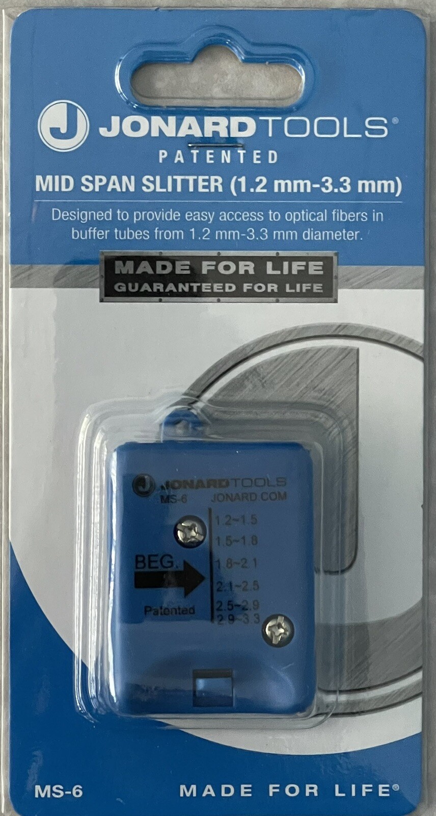 Jonard Tools MS-6 Mid Span Fiber Optic Cable Slitter 1.2 mm - 3mm