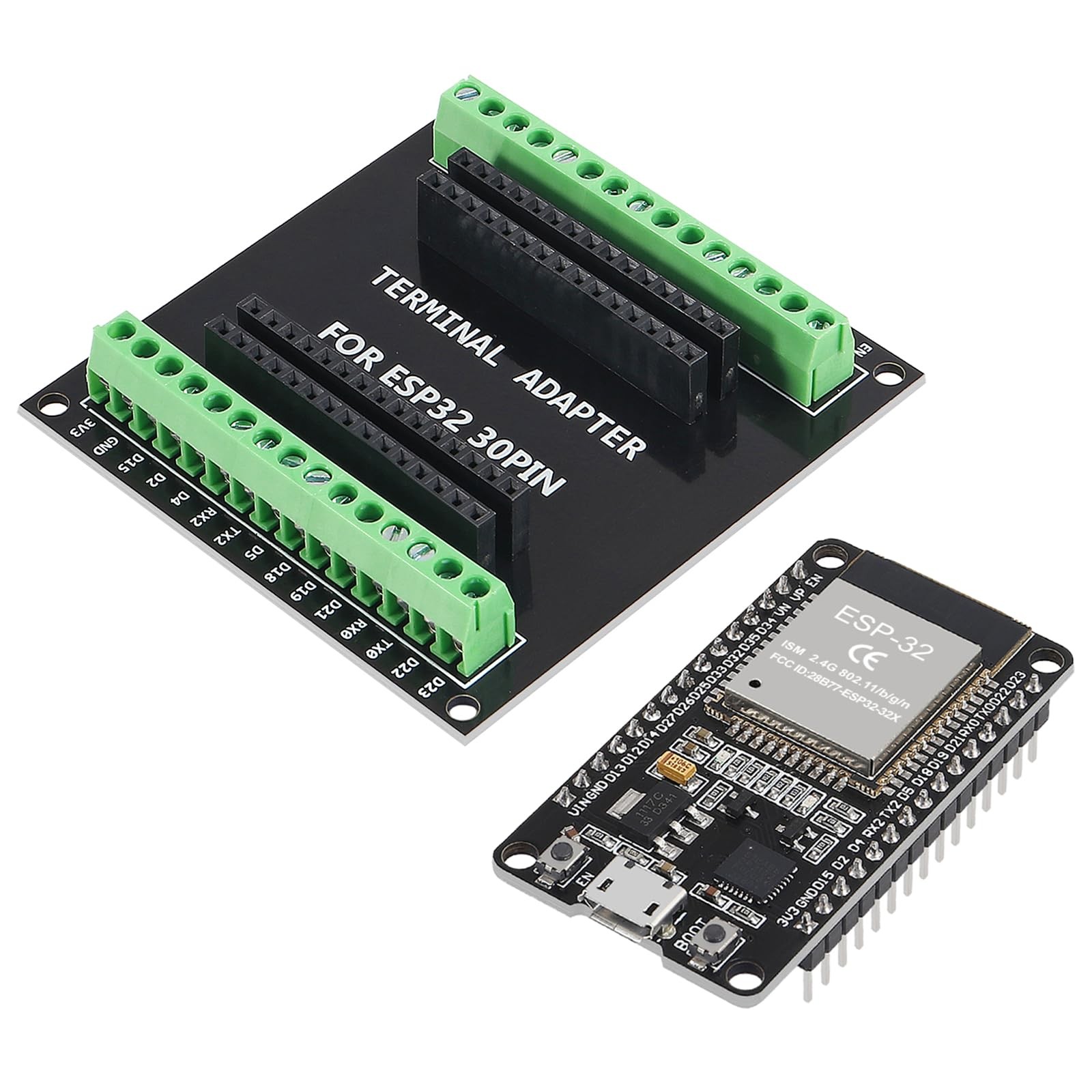 1 Sets ESP-32 ESP32 ESP-32S 30 Pin Development Board Micro USB Interface WiFi...