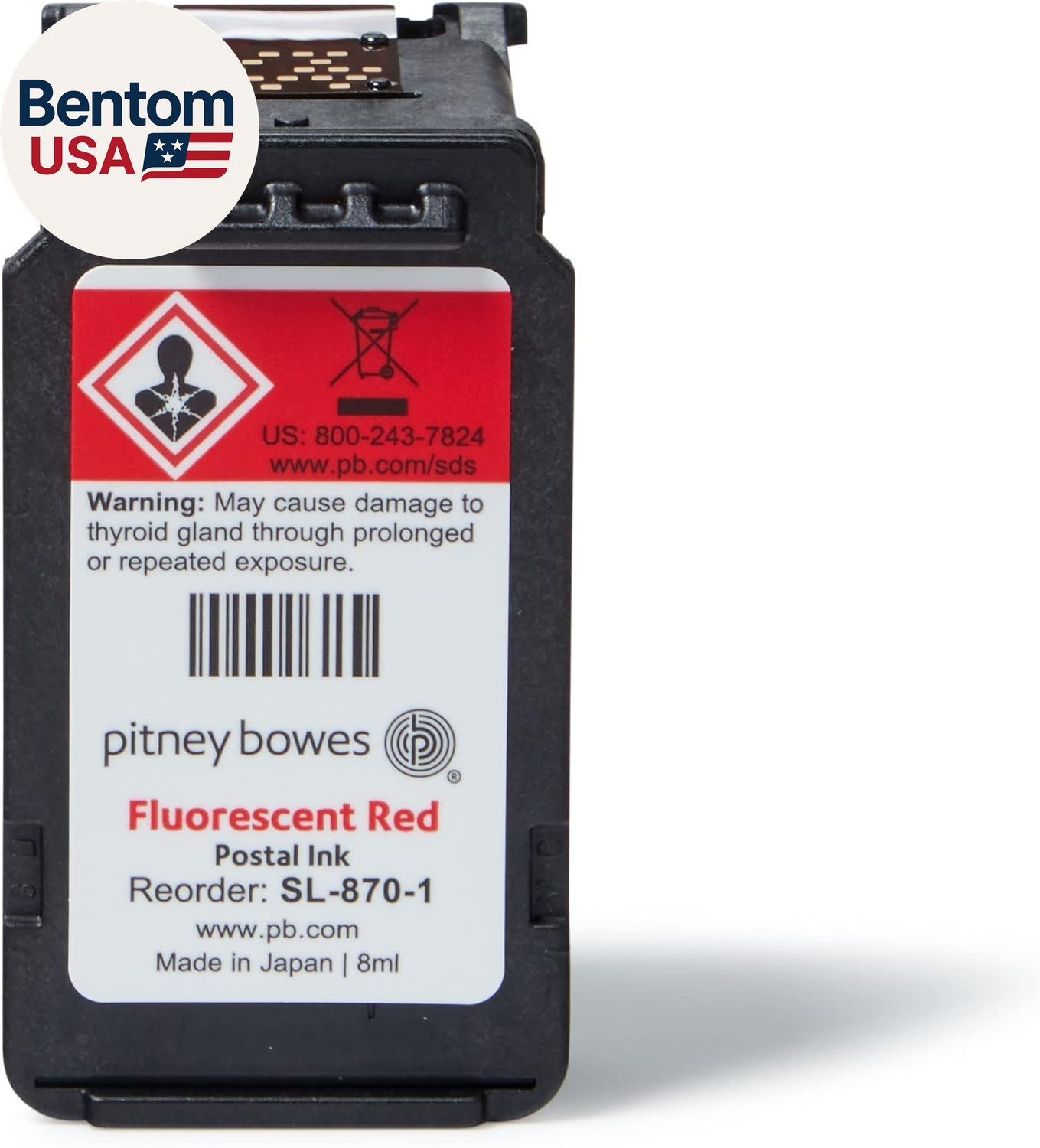 SL-870-1 Ink Cartridge for Sendpro Mailstation, Red Ink, 8 Ml