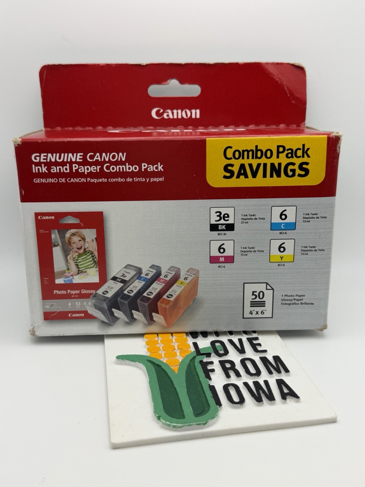 Canon BCI-3E/BCI-6 Photo Paper Combo Pack Ink Cartridges Brand New In Box