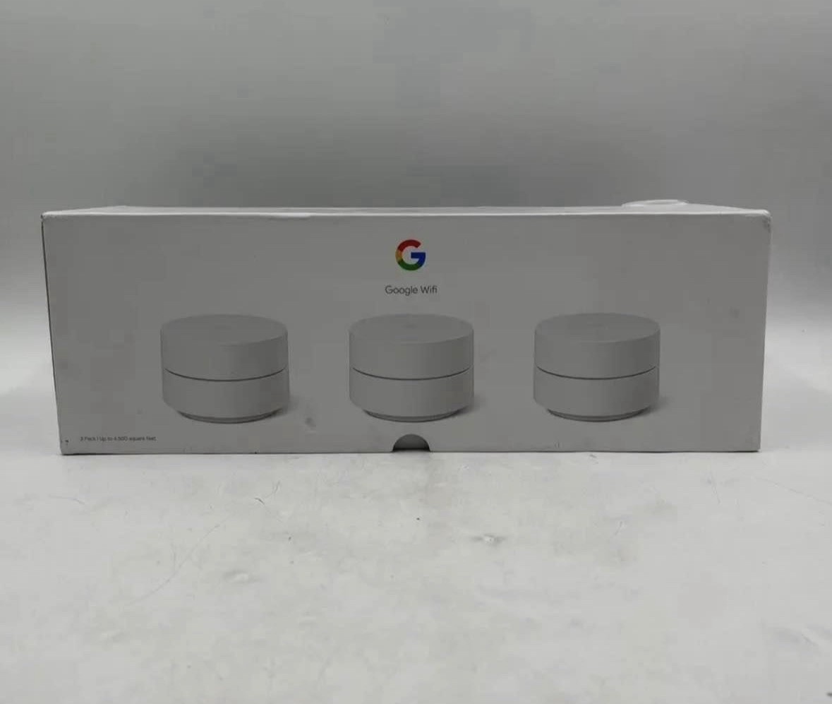Google WiFi MESH Whole Home System 3 Pack AC1200 DUAL BAND 2.4/5GHz NEW Sealed