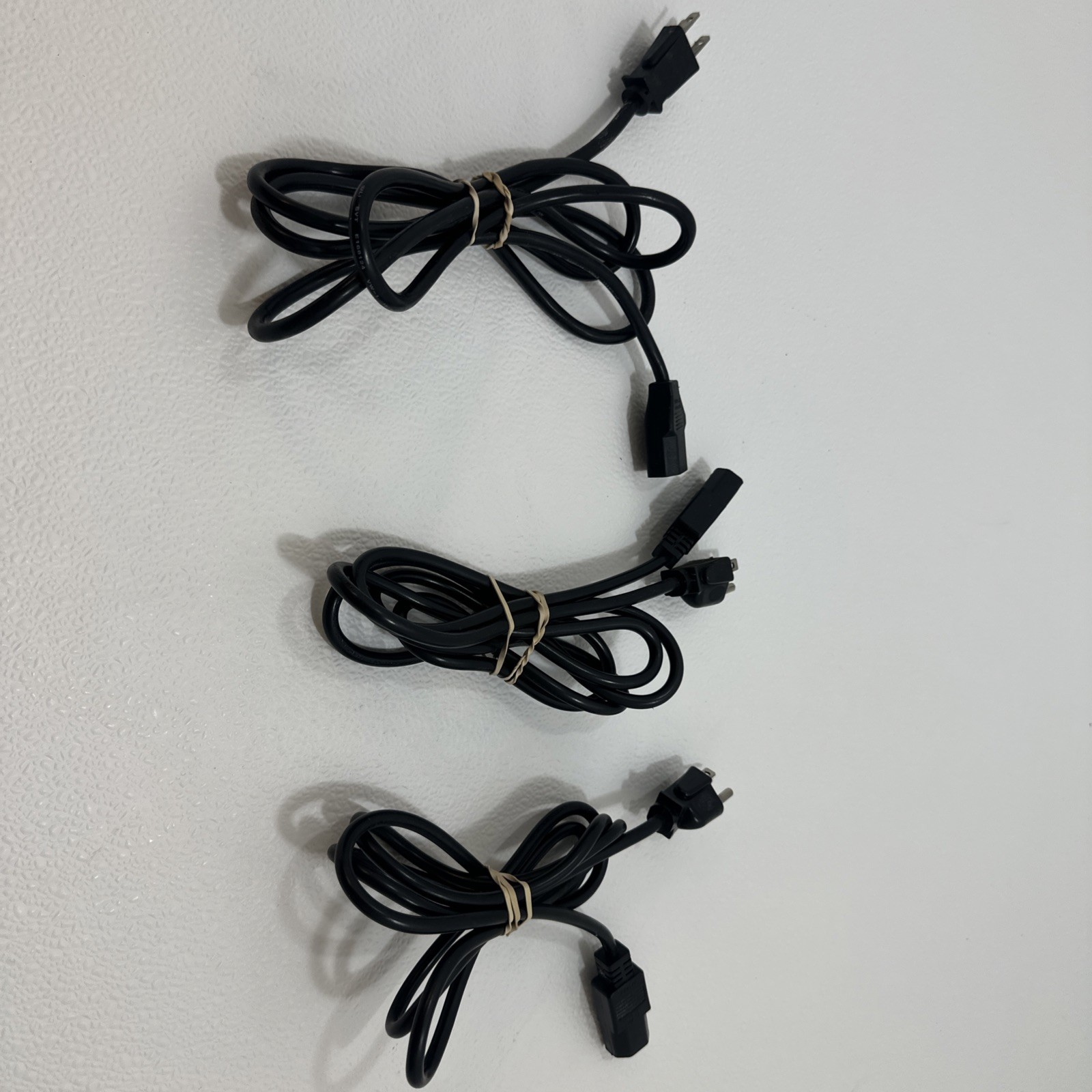 3 Prong Power Cable Cord Universal Standard 5ft PC Computer HDTV Monitor Lot 3