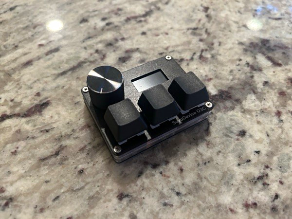 SayoDevice OSU 3-Key Programmable Wired Macro Pad Rotary Encoder Black
