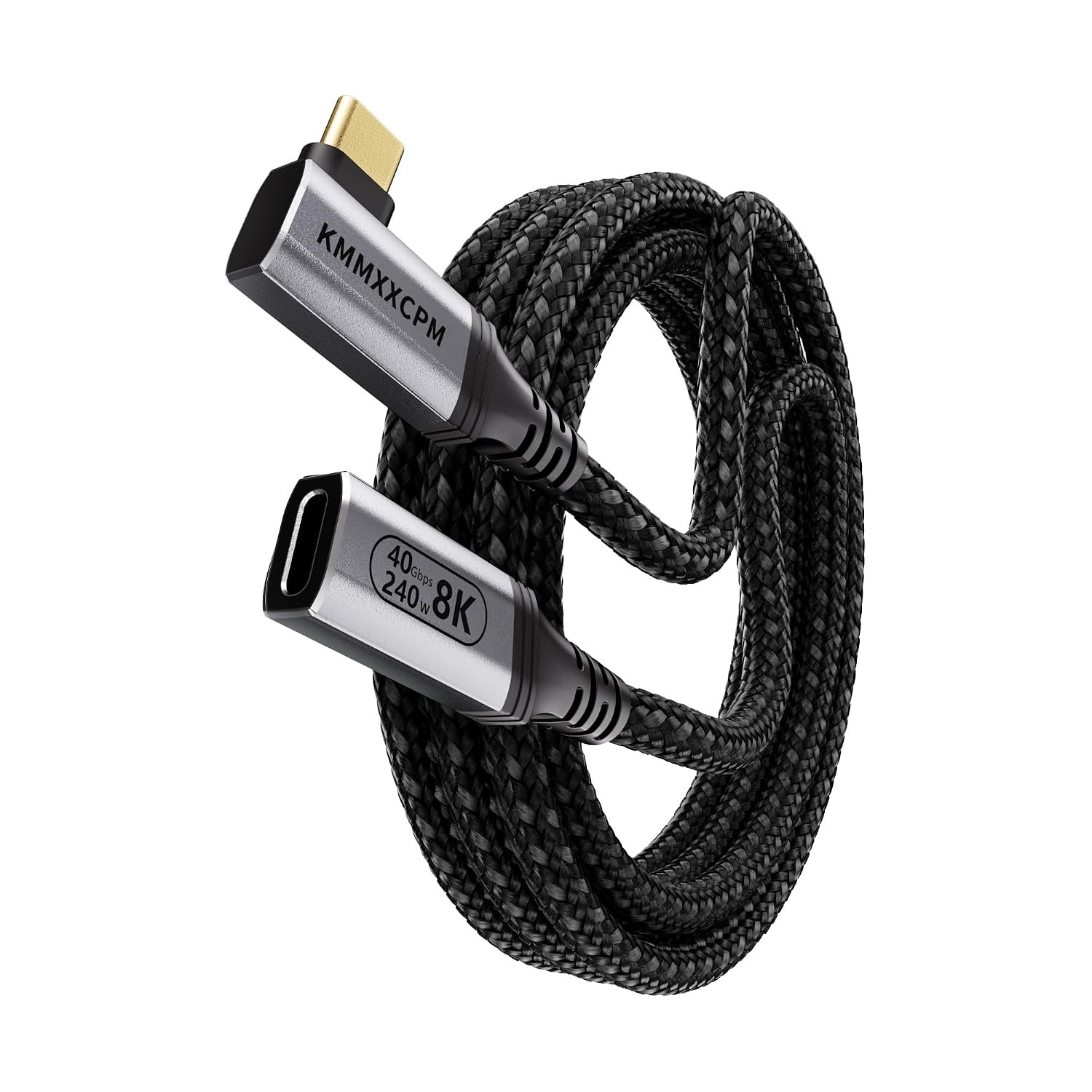 6.6FT USBC Extension Cable Right Angle Compatible with Thunderbolt 4/3,USB4 40Gb