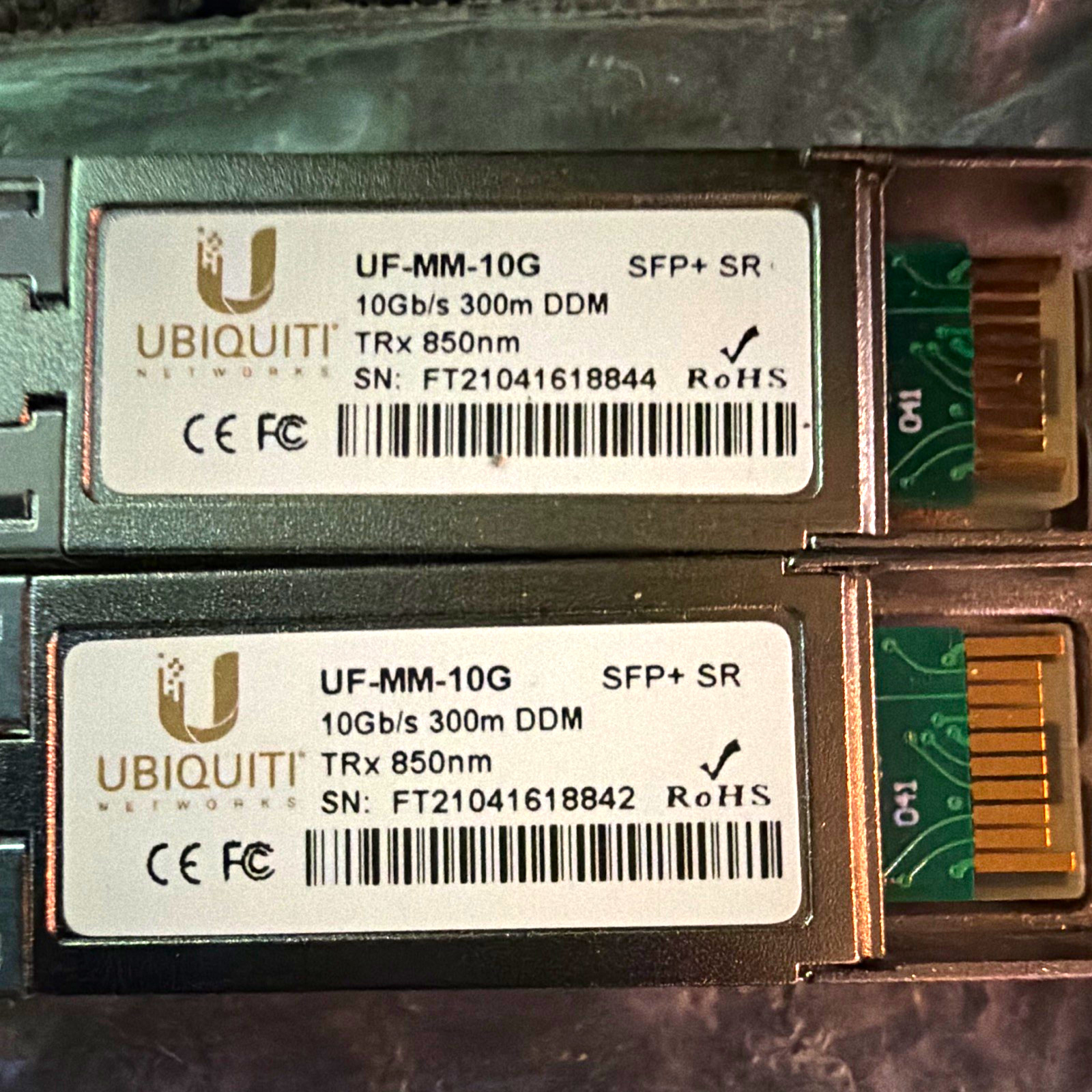 Ubiquiti Networks UF-MM-10G SFP+ 10Gbps LC Multimode Transceiver 2-Pack