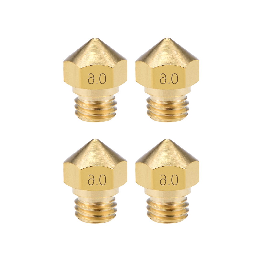 4pack 0.6mm 3D Printer Nozzle Head M7 Thread for MK10 1.75mm Extruder Print