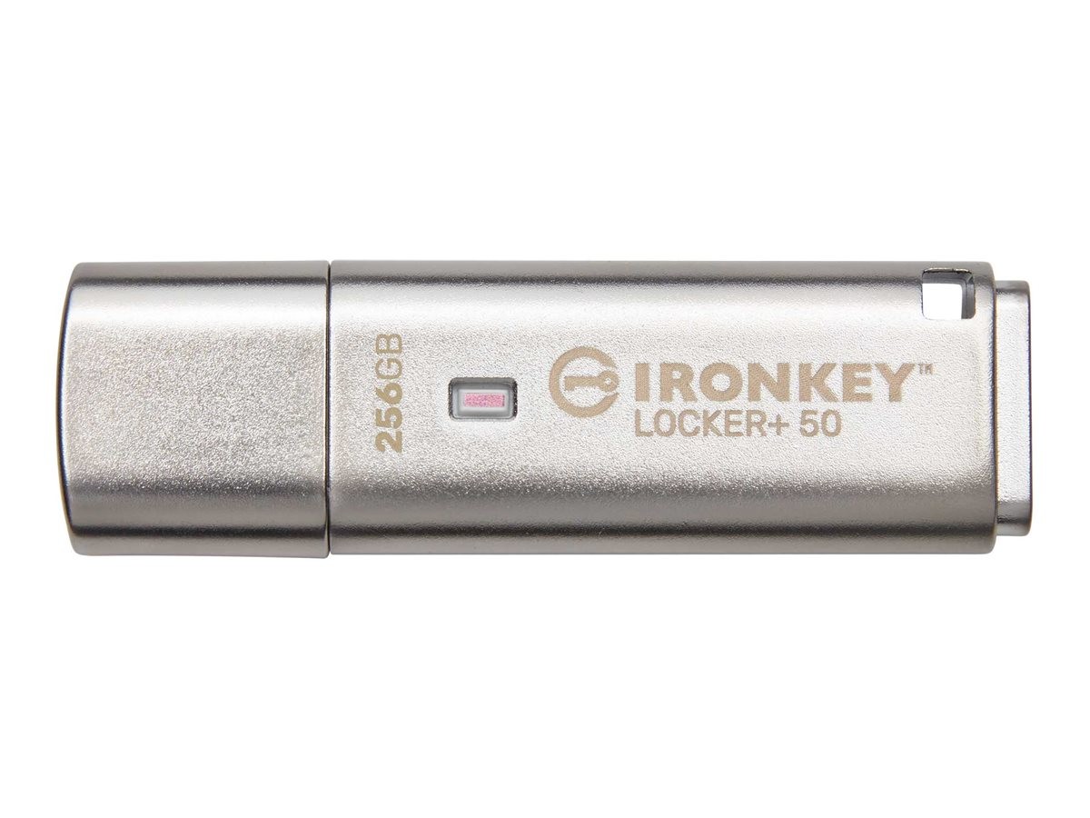 Kingston IronKey Locker+ 50 USB USB Flash Drive 256GB 3.0 IKLP50/256GB