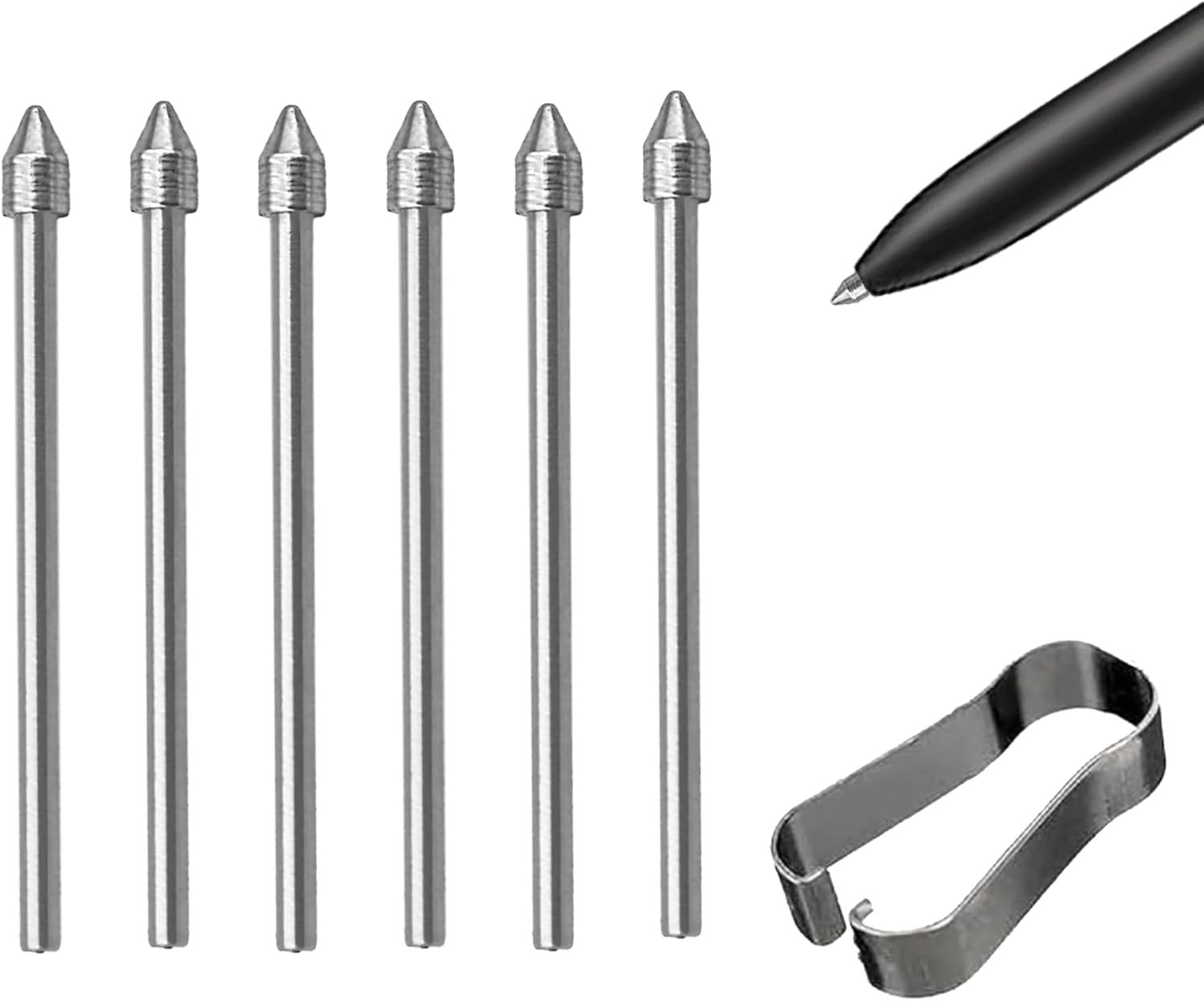 6 PCS Galaxy Tab S Pen Metal Nibs/Tips Replacement for Galaxy Tab S10+/S10