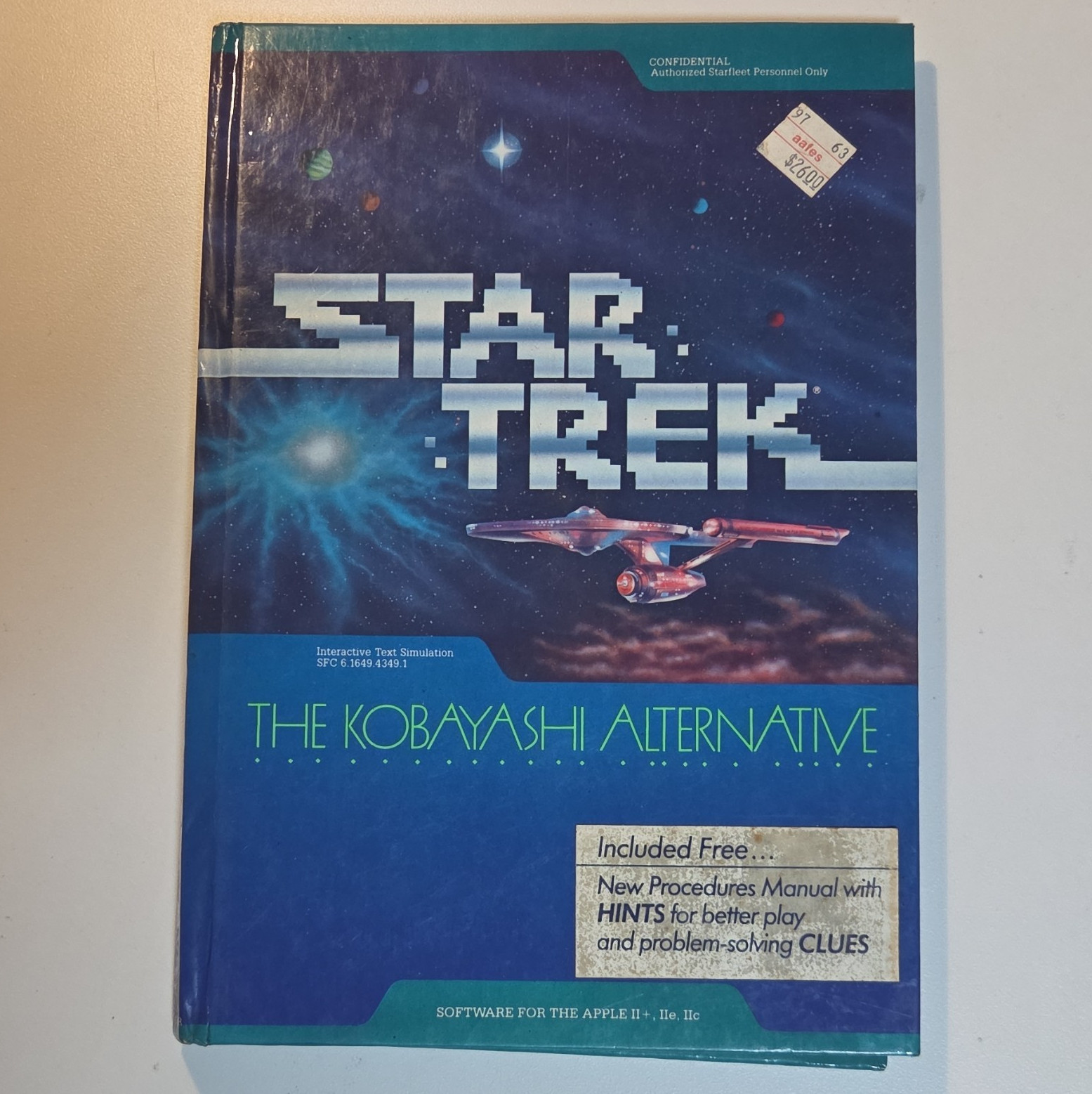 Simon & Schuster Star Trek Kobayashi Alternative Apple IIe 5.25" Disk Manual